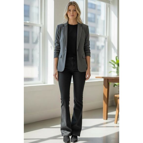 Theory flare jeans black coated Sz 6 Small - Picture 2 of 8